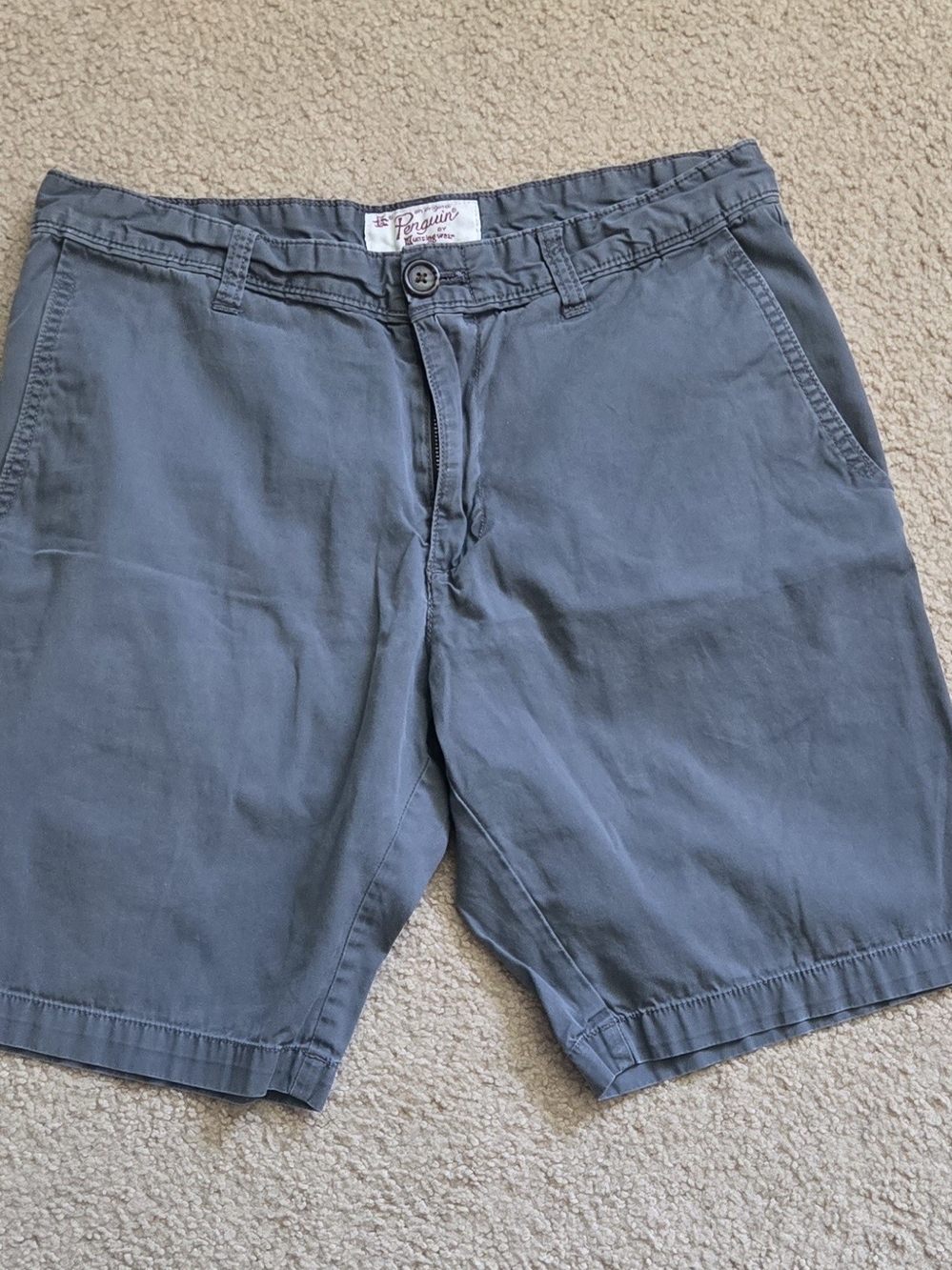 Penguin Men's Gray Casual Chino Shorts